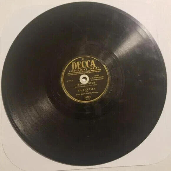 3/$25 Bing Crosby 78 RPM Walk Me By The River / Tenderfoot Decca 28733 - Picture 1 of 5